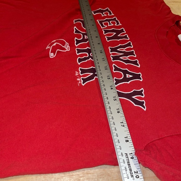 Majestic Fenway Park 100% cotton men’s short sleeve red tee shirt size medium - Picture 6 of 7